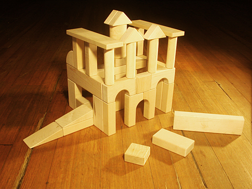Photo of Standard Unit Wooden Blocks Starter Set as an example building made from Standard Unit Block building blocks.